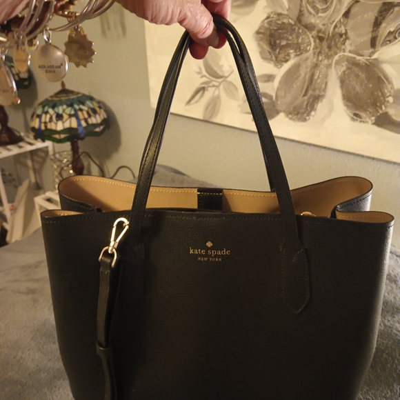 Kate Spade Black Leather Tote Bag - Picture 2 of 12